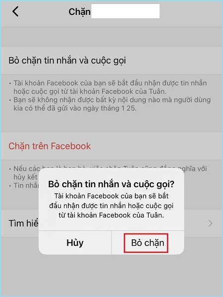 Chọn mở khóa