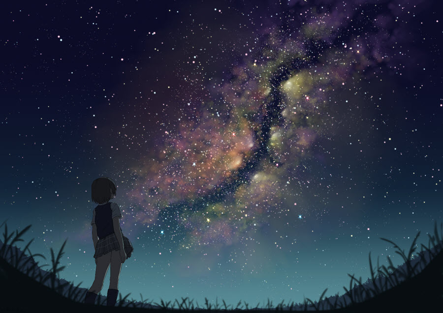 Anime galaxy girl đẹp và chất