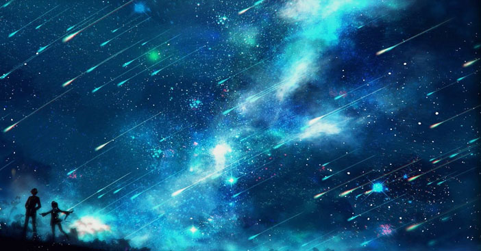 Hình ảnh anime galaxy sao băng