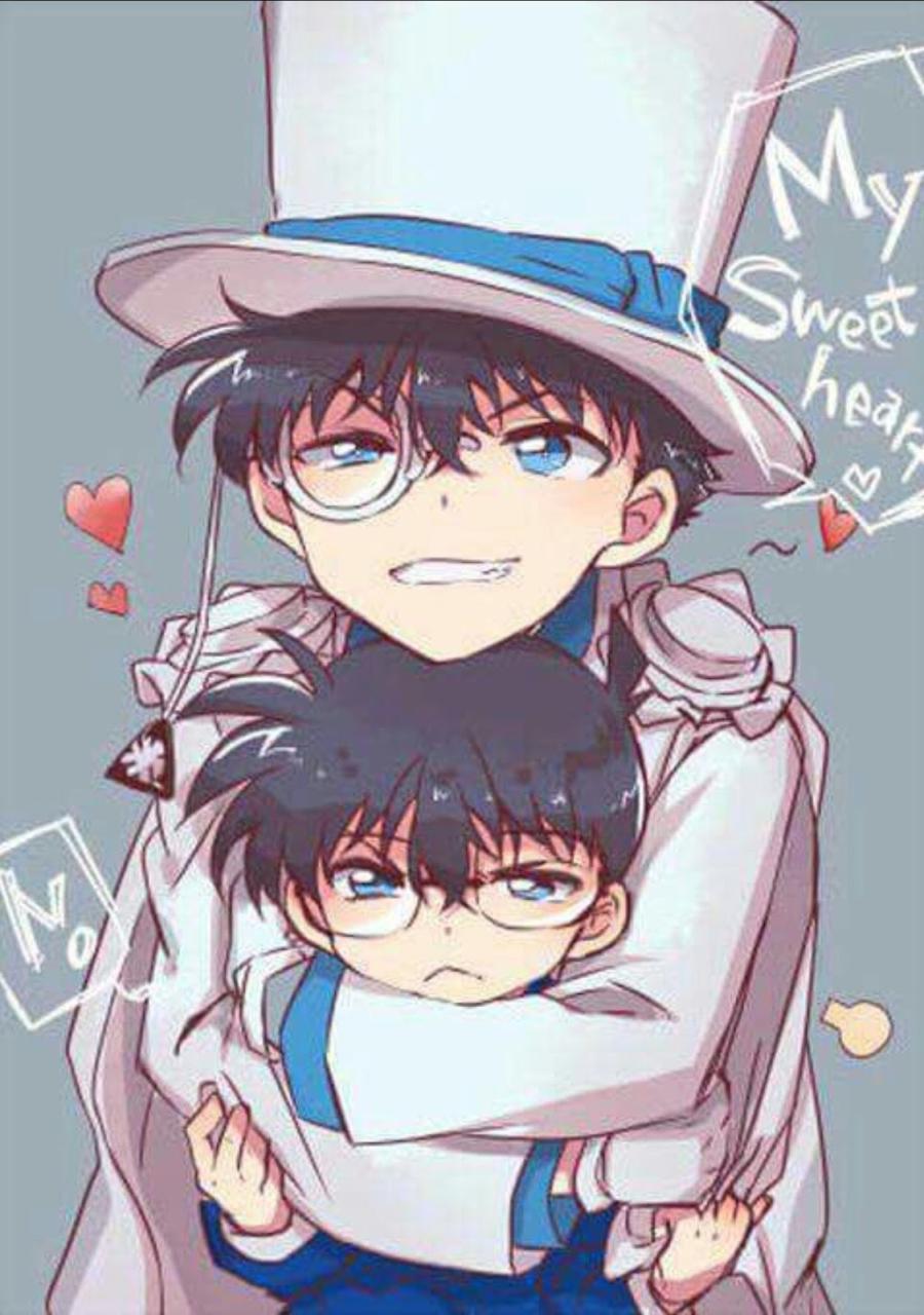 Hình đam mỹ fanart Kaito Kid và Conan