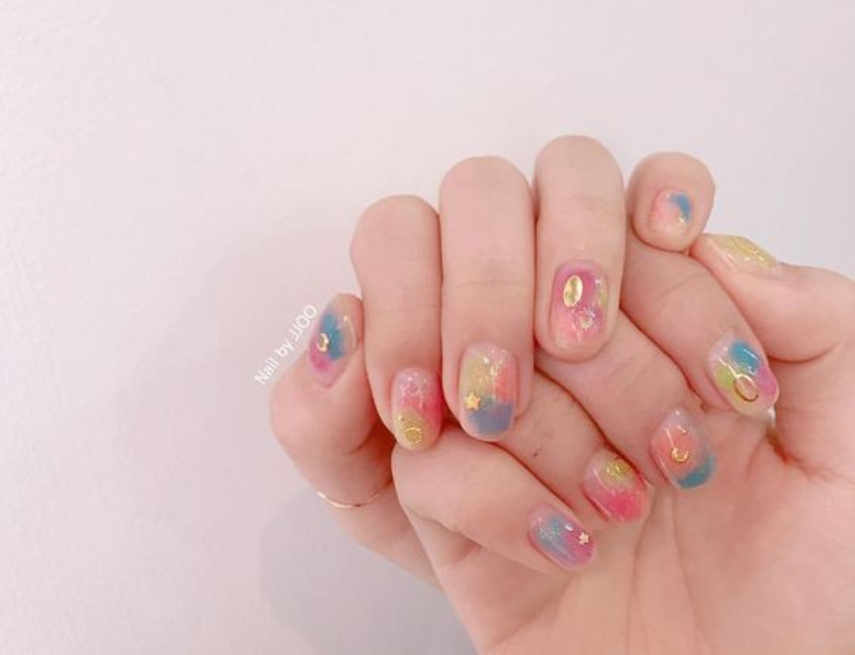 Nail ombre mùa hè mát mắt