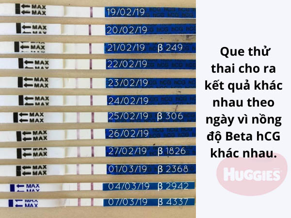 Kết quả que thử thai sẽ rõ ràng và chính xác hơn khi nồng độ hCG cao